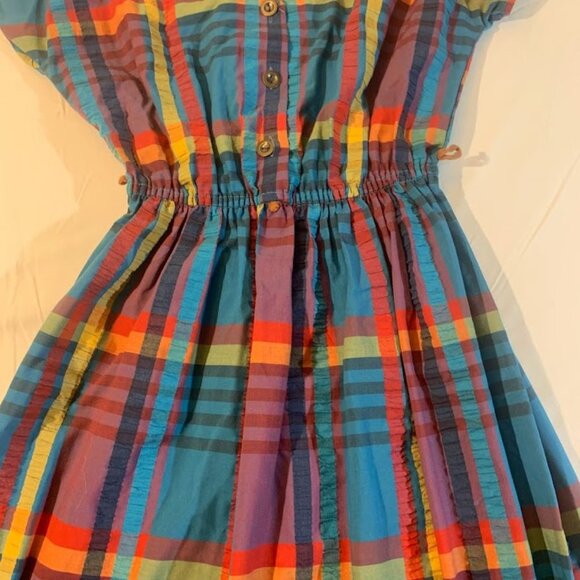 St Michael Plaid Cinch Waist Midi Dress - Picture 2 of 8